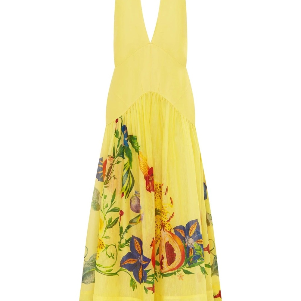 Alemais Yellow Floral Dress